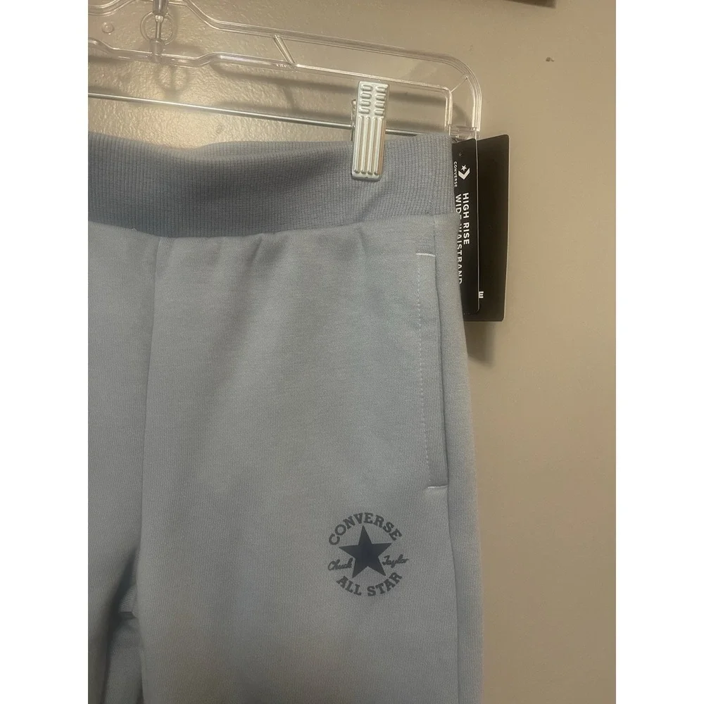 Converse All-Star Joggers Youth Size Small Flared Leg NWT Light Blue 24 X 21